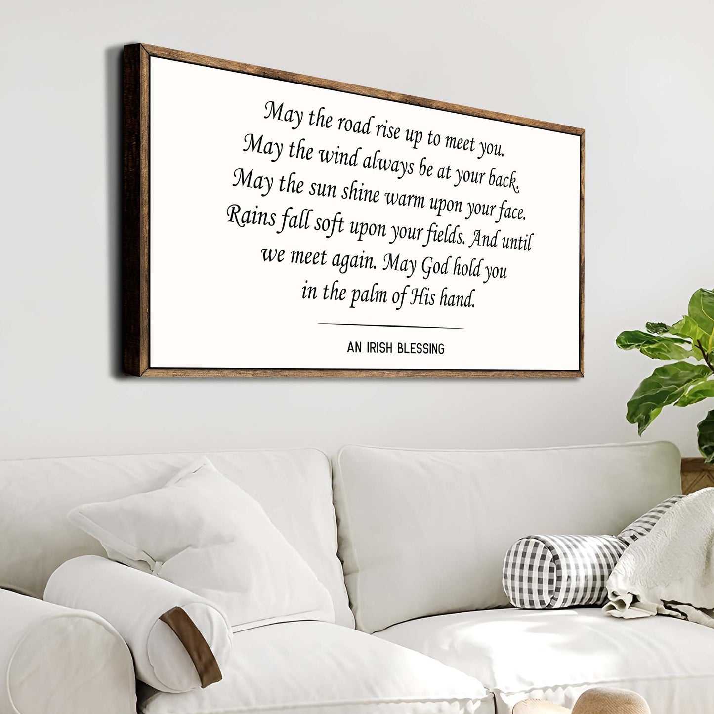 Irish Blessing Farmhouse Sign Style 1 - Image by Tailored Canvases
