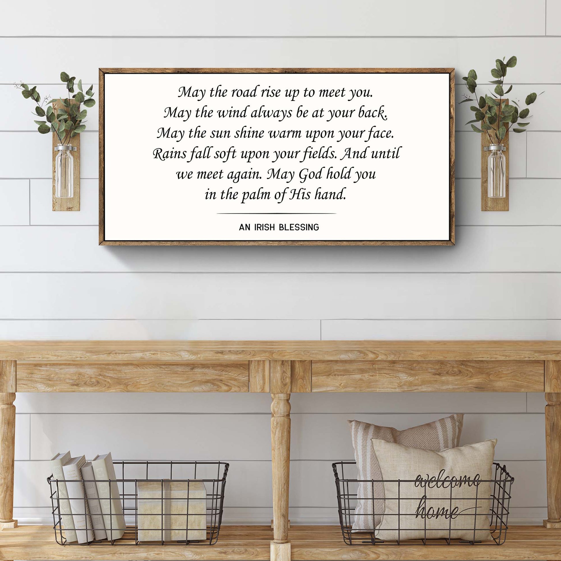Irish Blessing Farmhouse Sign Style 2 - Image by Tailored Canvases