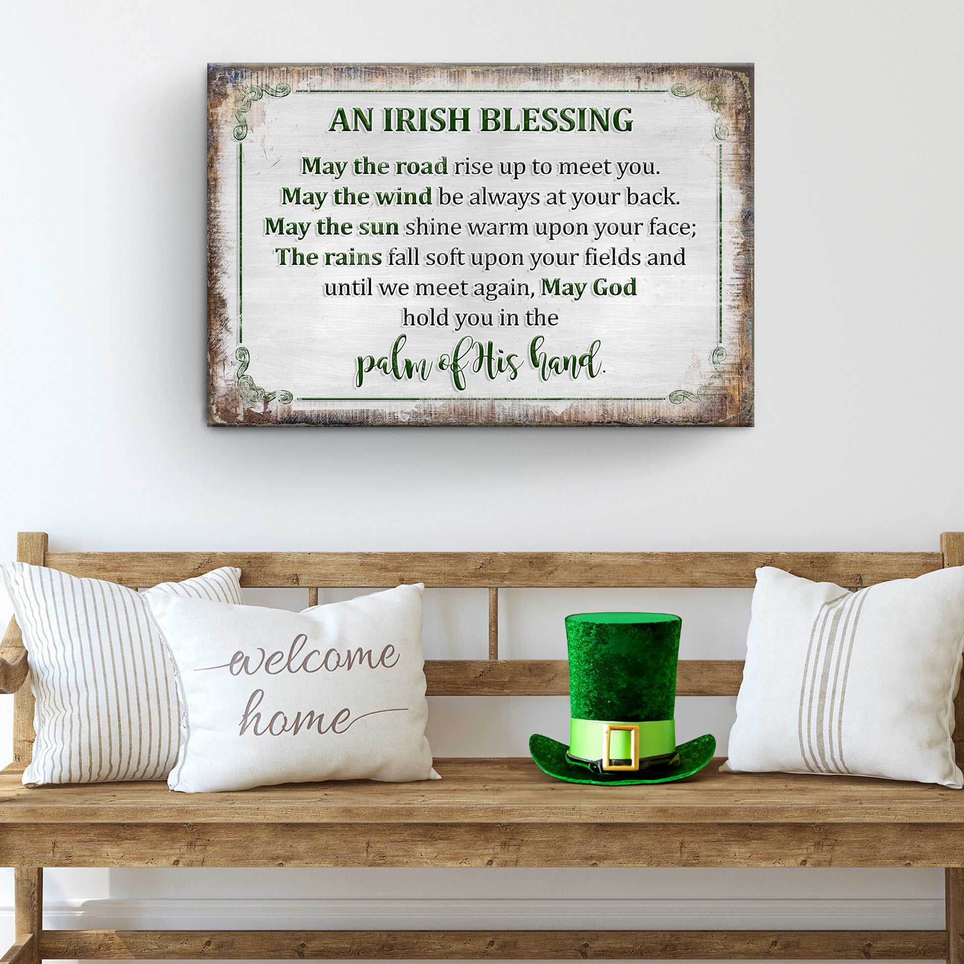 Irish Blessing Farmhouse Sign II Style 1 - Image by Tailored Canvases