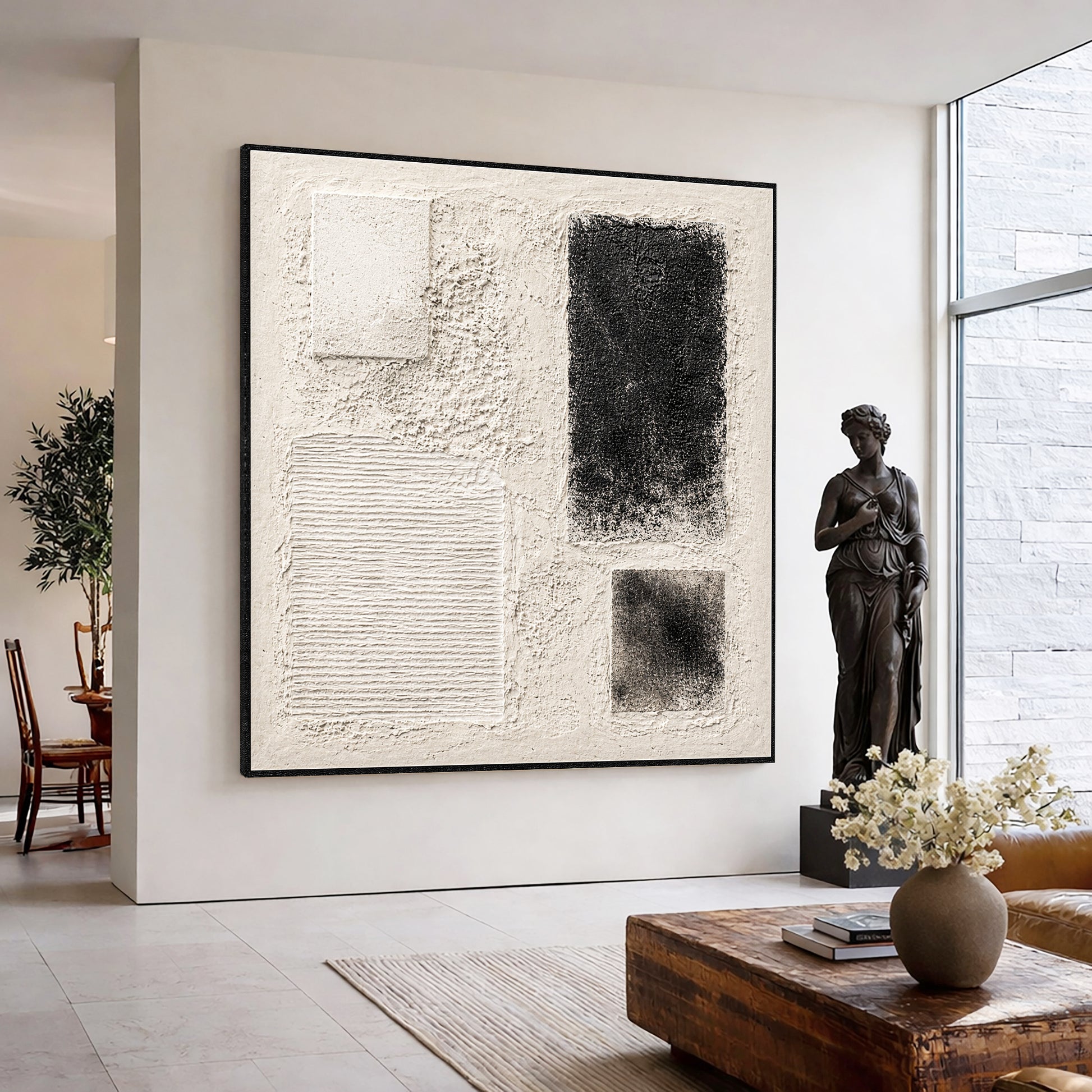 Ivory Layers Minimalist Abstract Wall Art