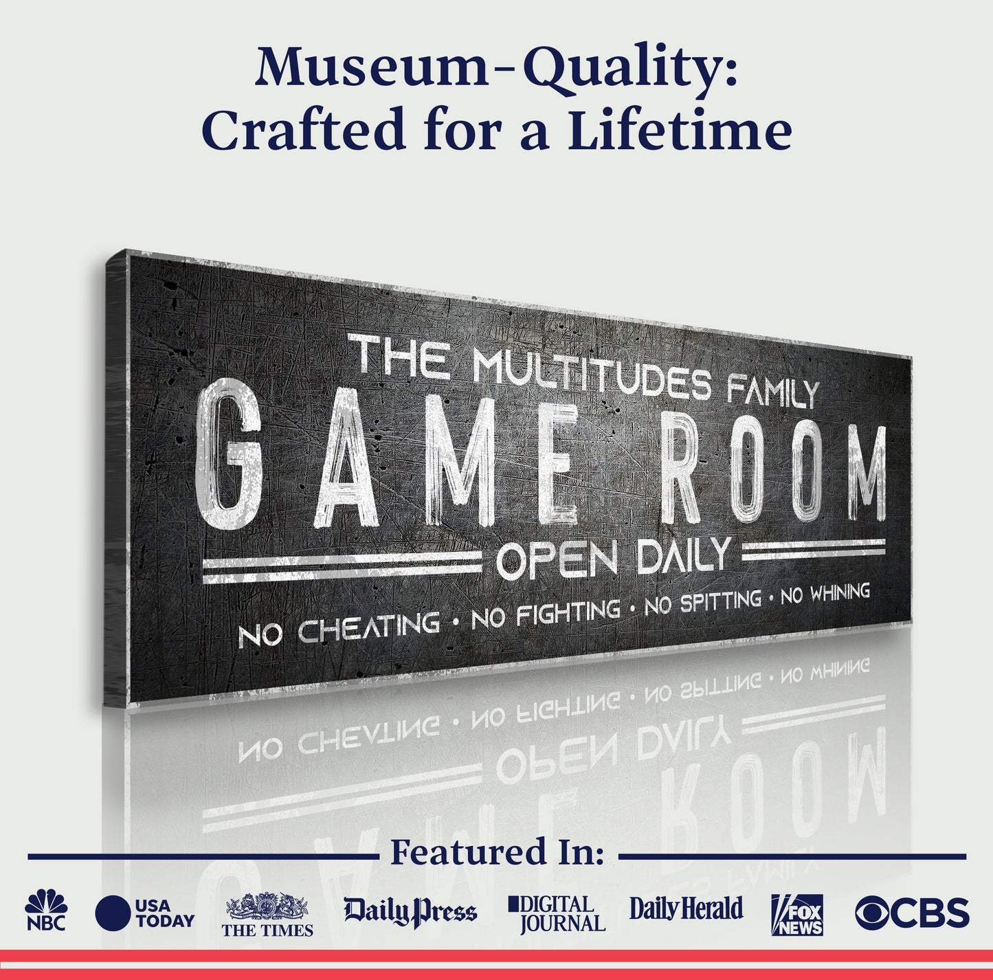 Family Game Room Sign (Free Shipping)