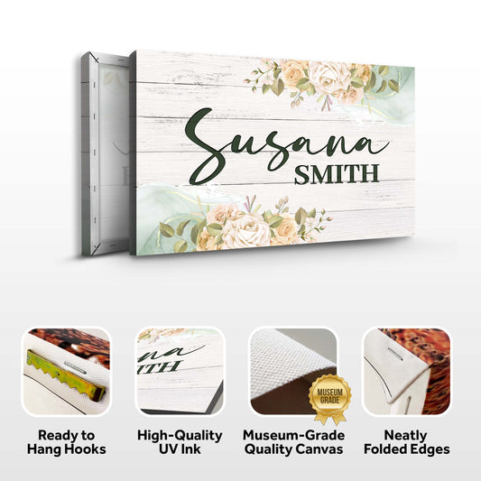 Floral Girls Room Sign