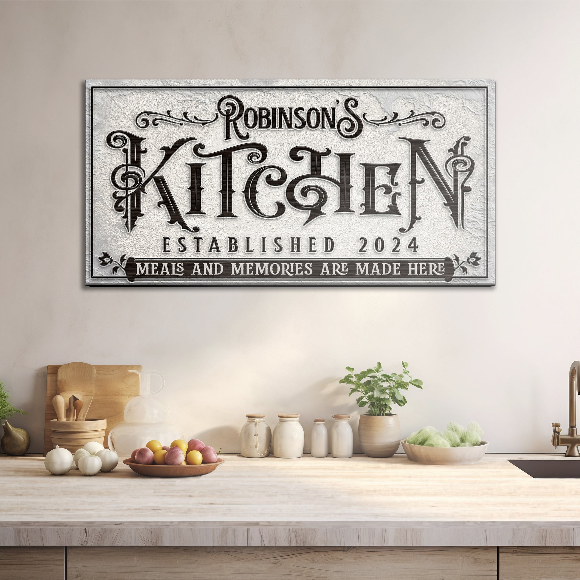 Kitchen Sign VI Style 1 - Image by Tailored Canvases