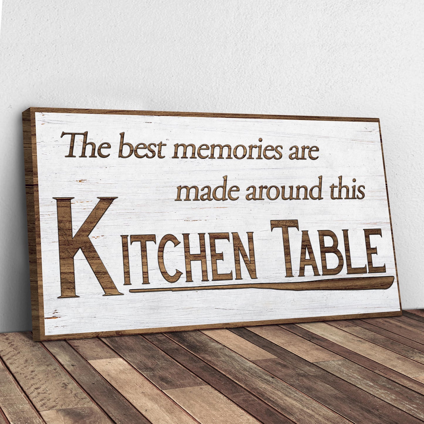 Kitchen Table Wall Art Sign  - Image by Tailored Canvases