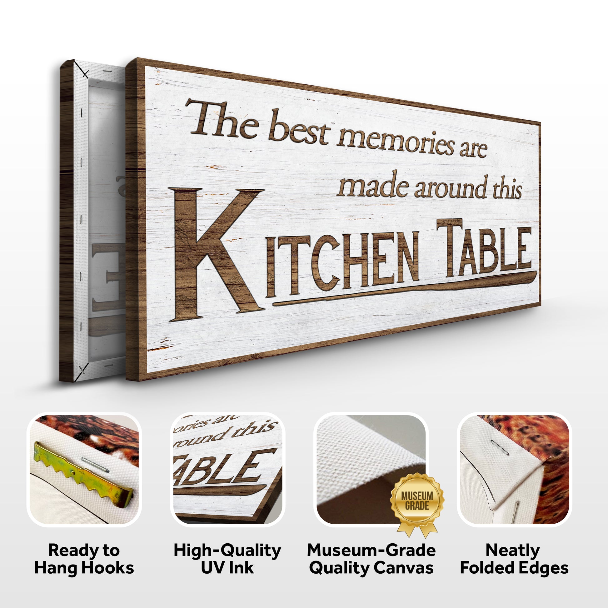 Kitchen Table Wall Art Sign Specs - Image by Tailored Canvases
