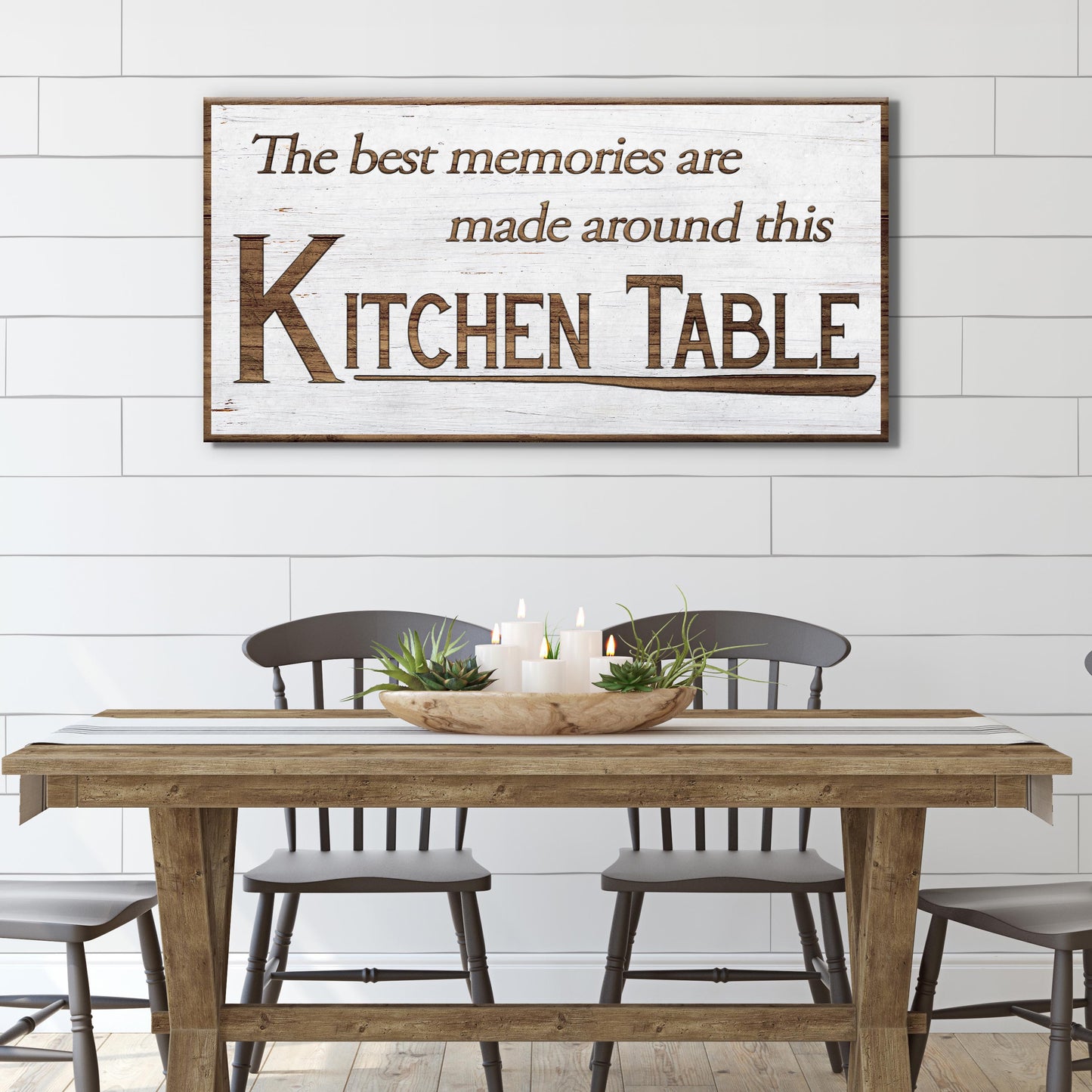 Kitchen Table Wall Art Sign Style 2 - Image by Tailored Canvases