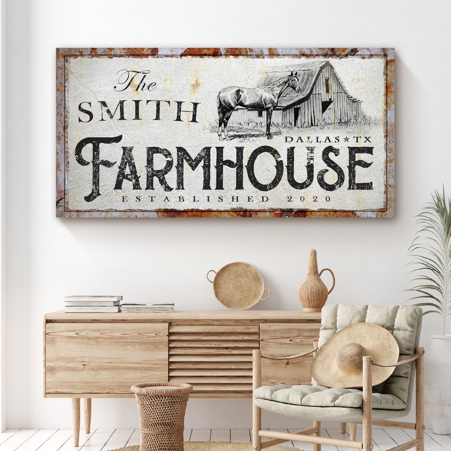 Rustic Horse Farmhouse Sign (Free Shipping)