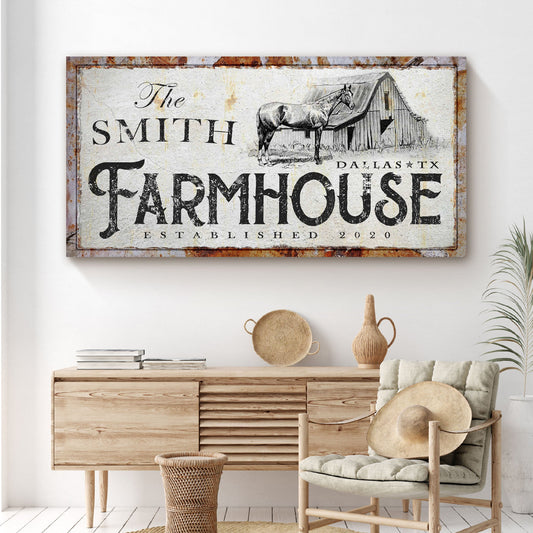 Rustic Horse Farmhouse Sign