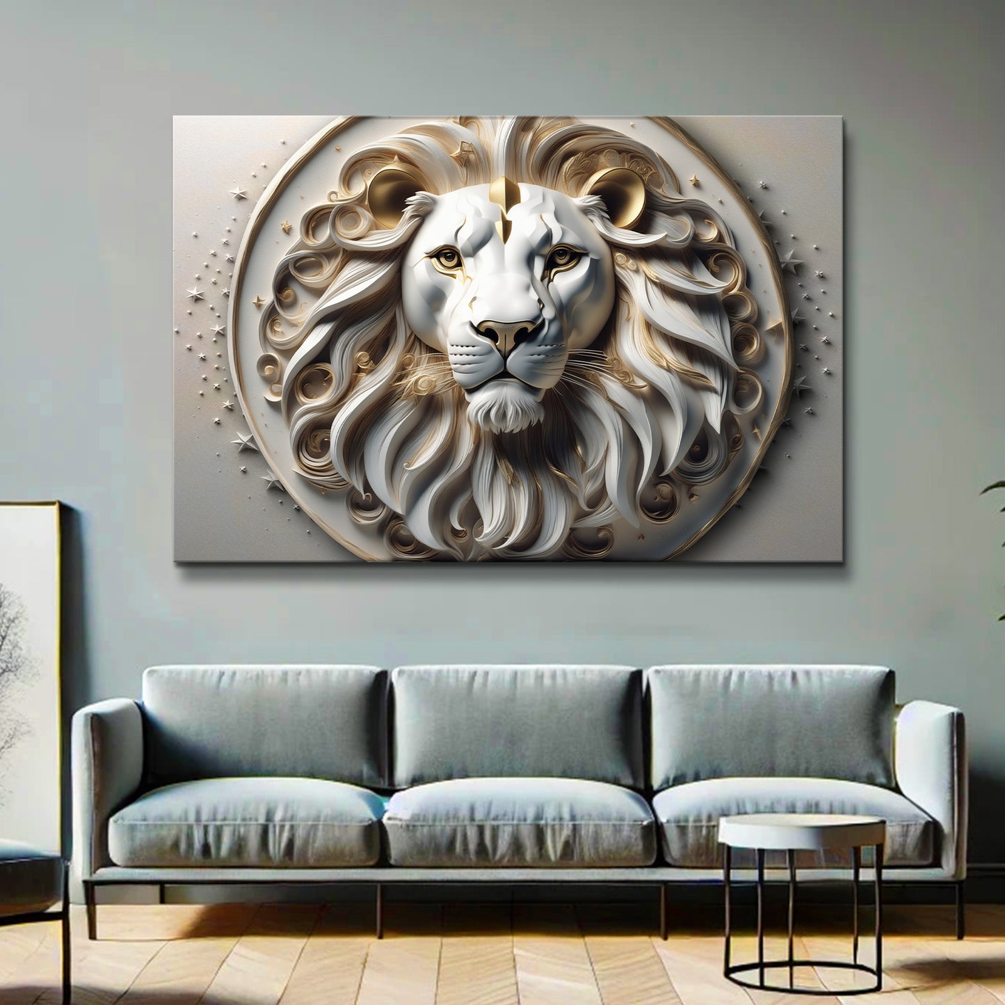 3D Majestic Lion Wall Art VI