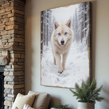 Winter’s Silent Hunter Wolf Wall Art