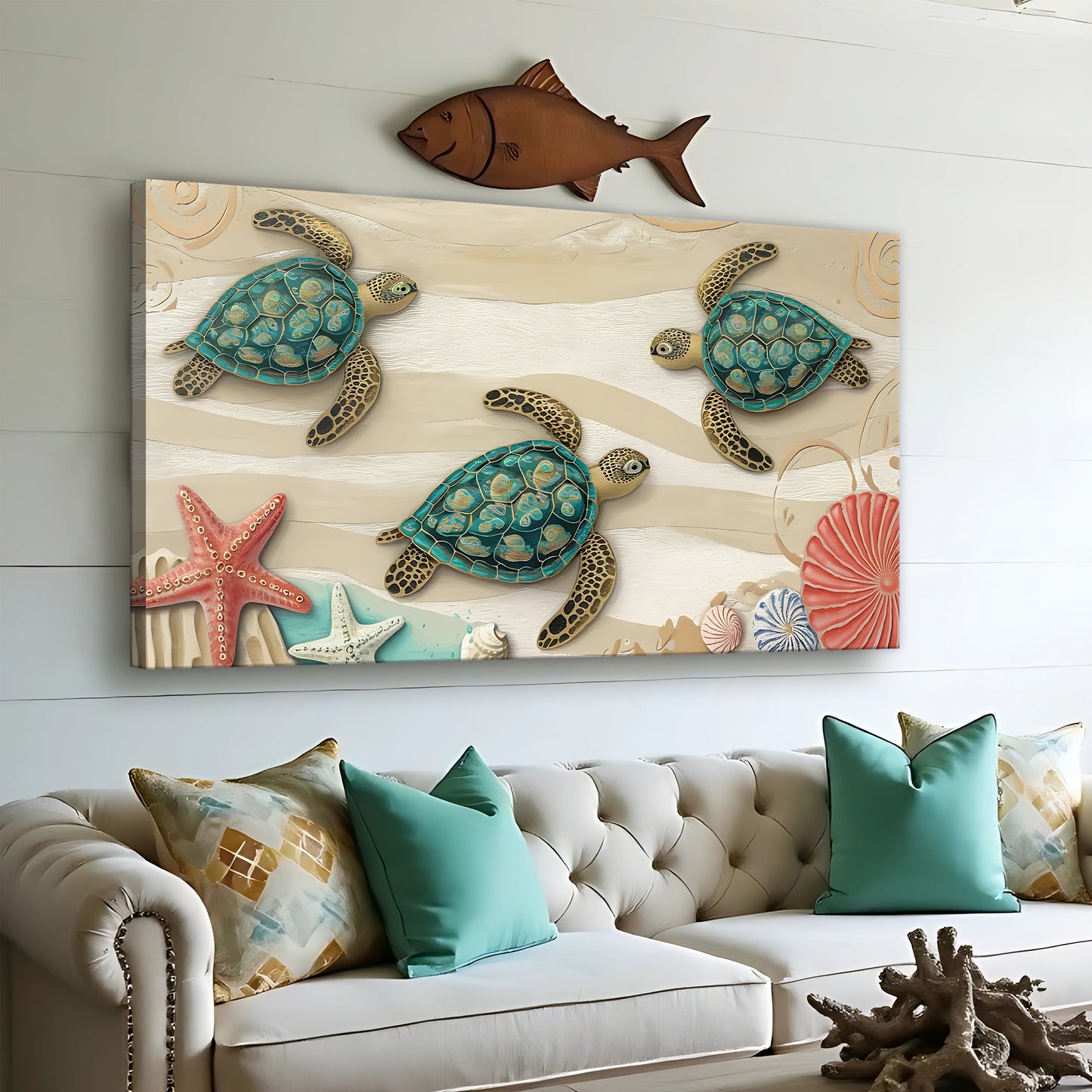 3D Coastal Wall Art VII