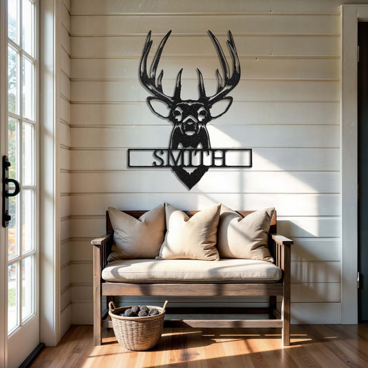 Buck Mount Monogram - Steel Sign