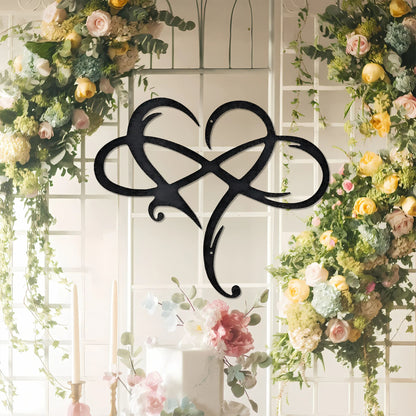Infinity and Heart - Steel Sign