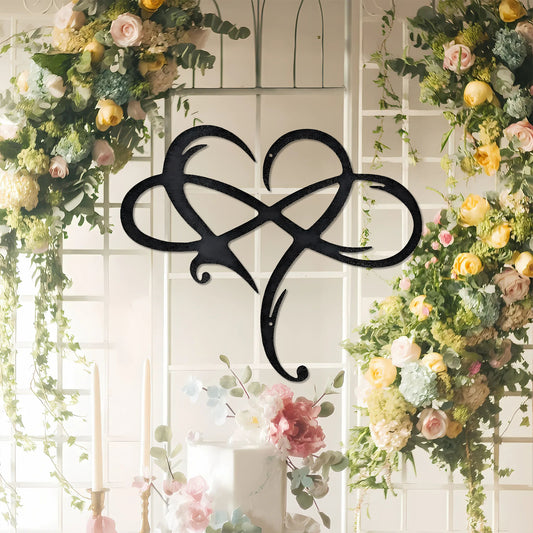 Infinity and Heart - Steel Sign