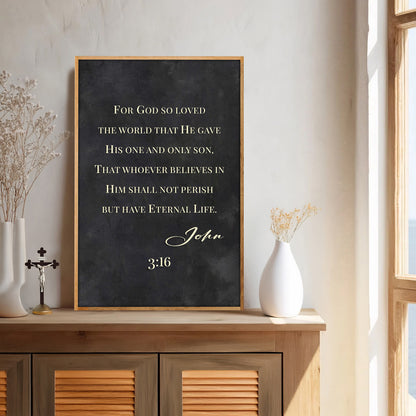 John 3:16: For God So Loved The World Faith Sign X