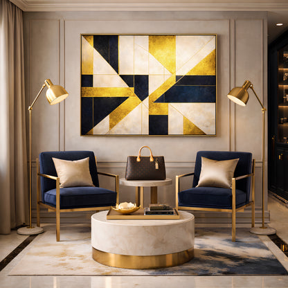 Gilded Geometry Wall Art