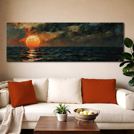 Sunset Over the Ocean Wall Art