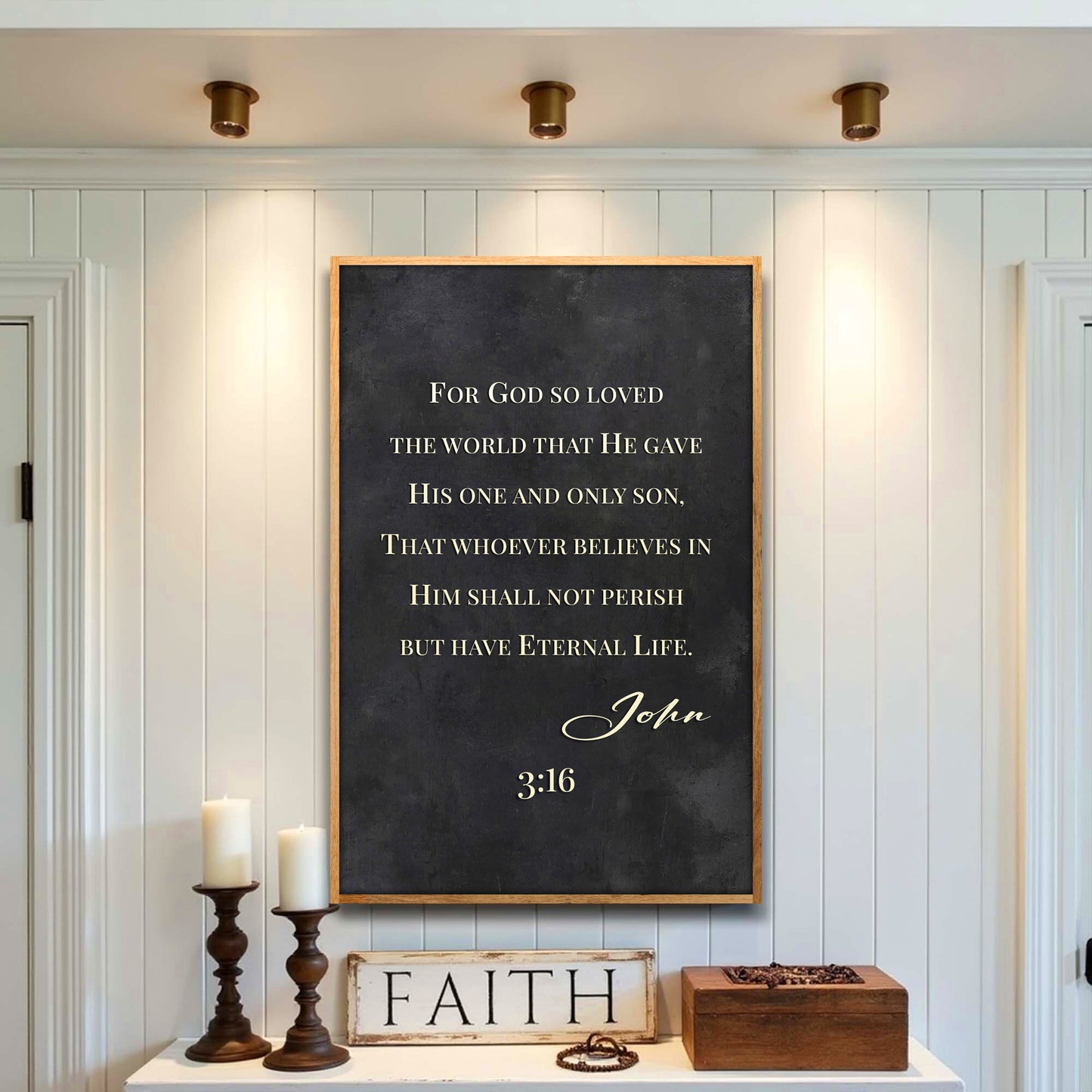 John 3:16: For God So Loved The World Faith Sign X