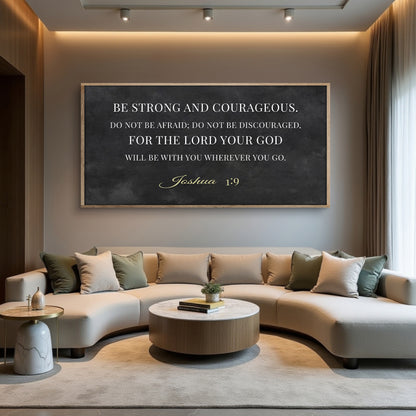 Be Strong and Courageous - Joshua 1:9 Faith Sign III