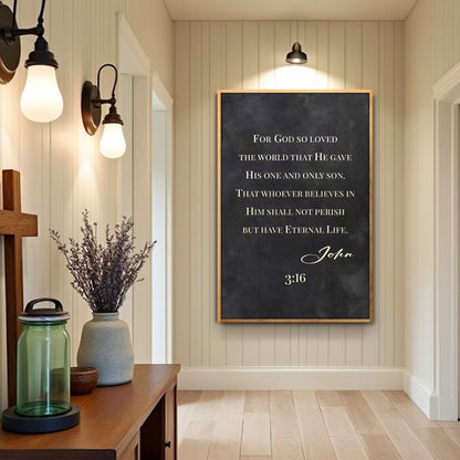 John 3:16: For God So Loved The World Faith Sign X