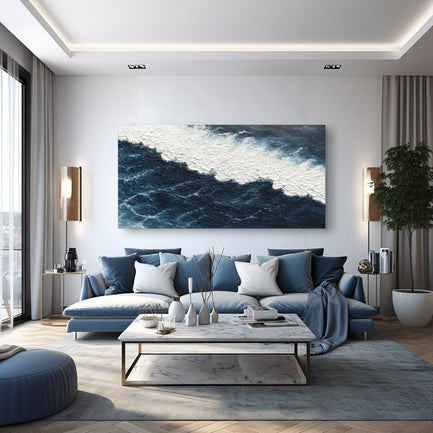The Blue Waves Abstract Wall Art