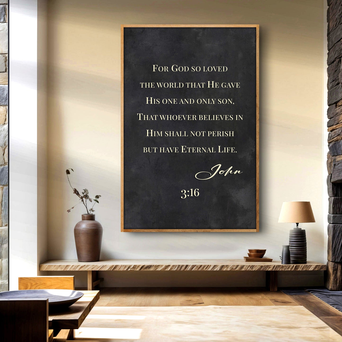 John 3:16: For God So Loved The World Faith Sign X