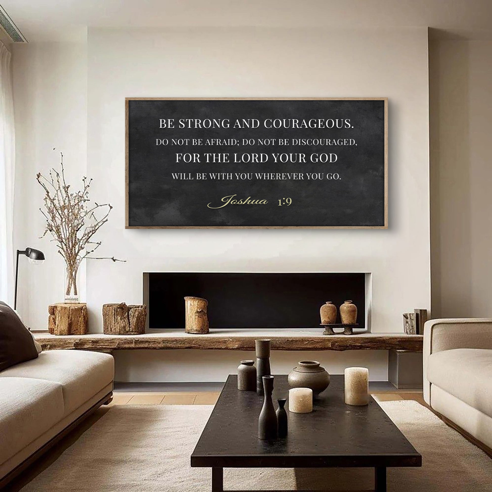 Be Strong and Courageous - Joshua 1:9 Faith Sign III