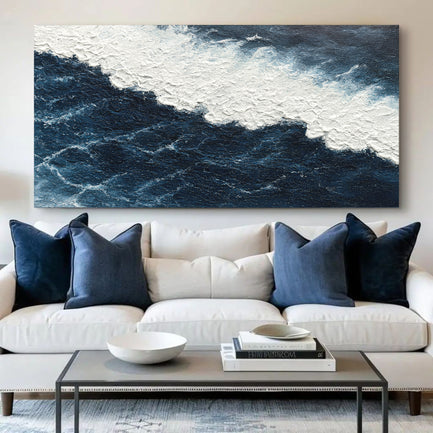 The Blue Waves Abstract Wall Art