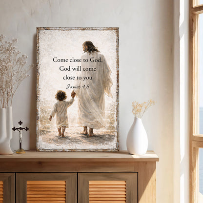 God Will Come - James 4:8 Faith Sign