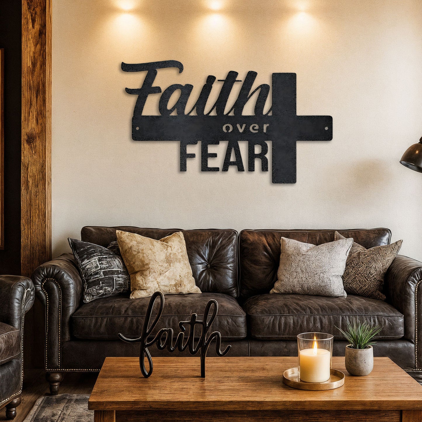 Faith Over Fear- Steel Sign
