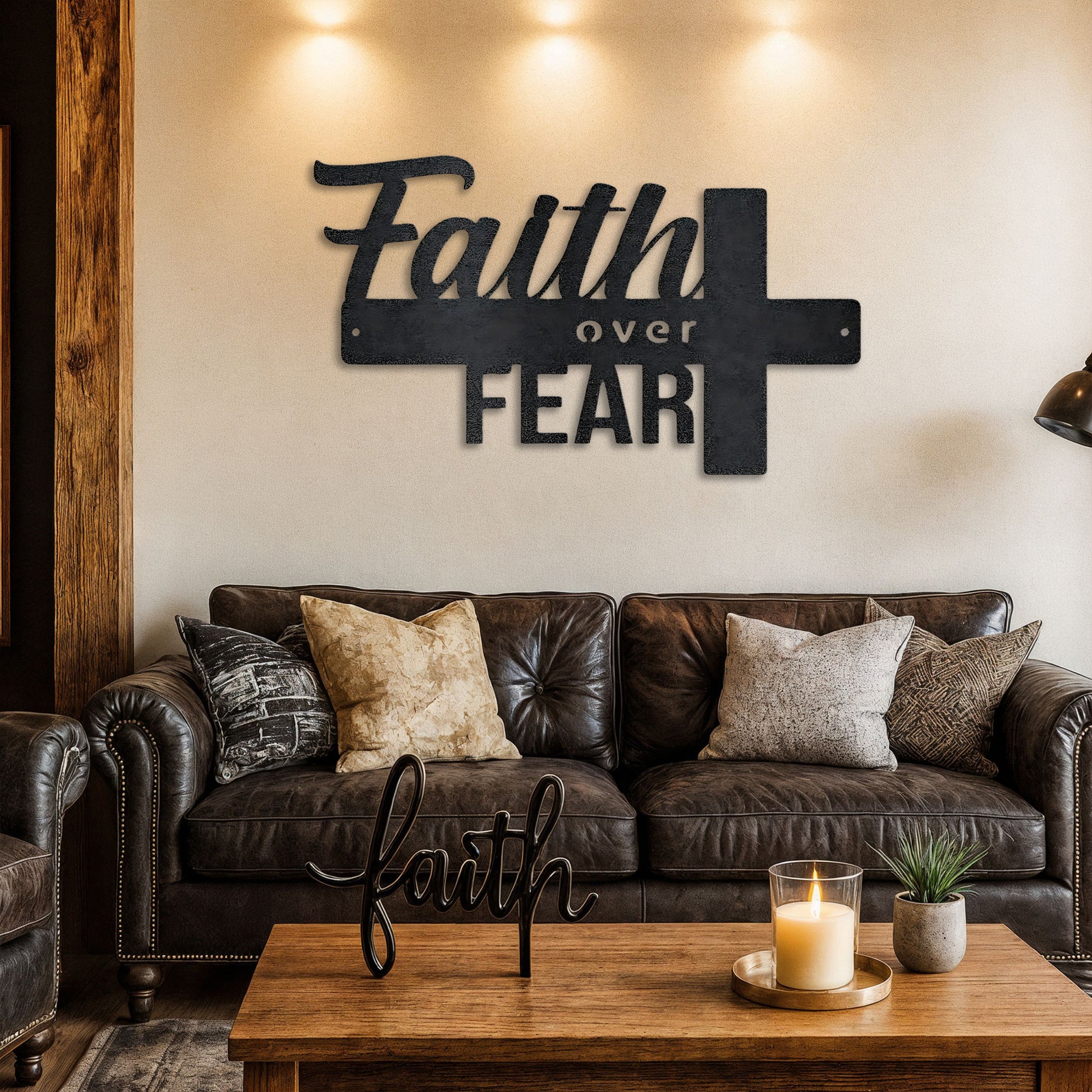 Faith Over Fear- Steel Sign