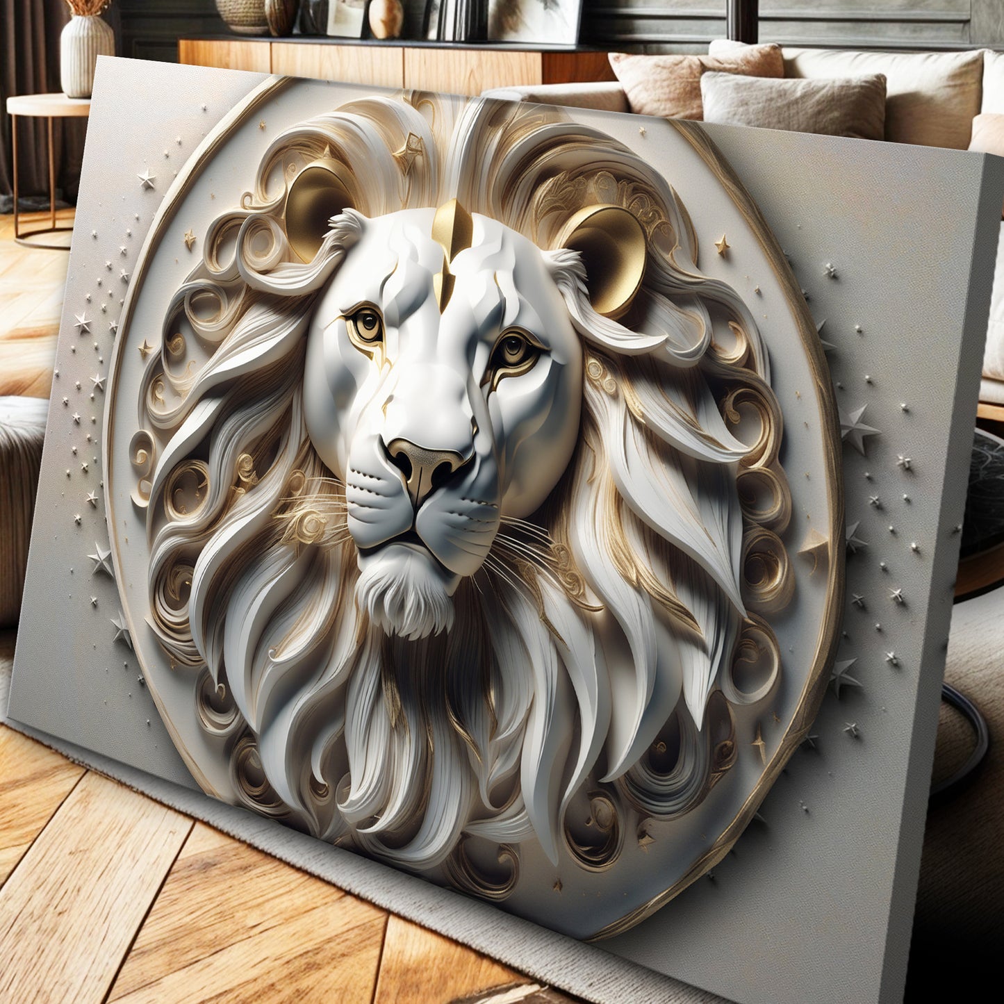 3D Majestic Lion Wall Art VI