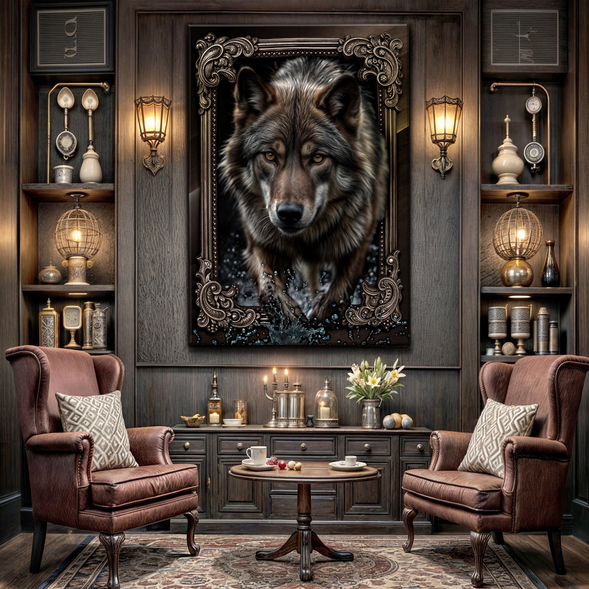 3D Wolf Wall Art II