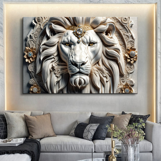 3D Majestic Lion Wall Art II