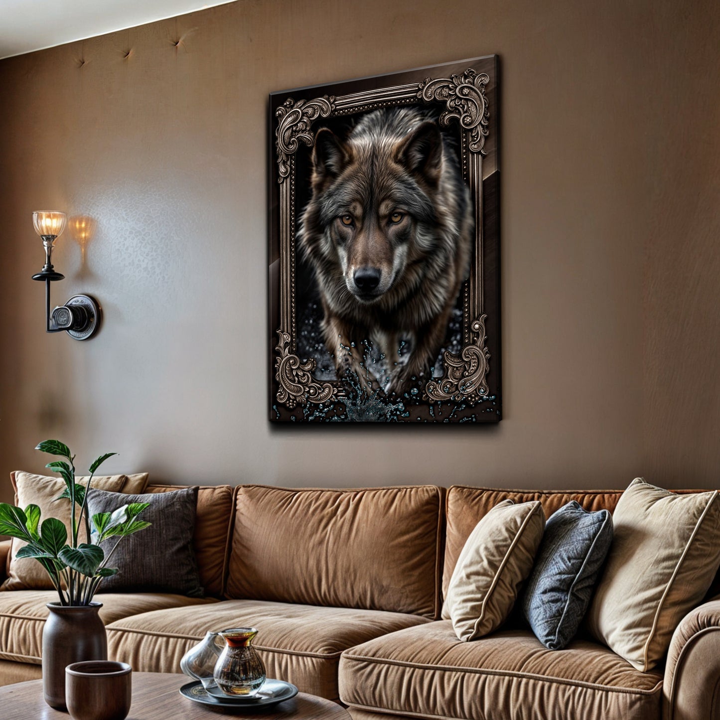 3D Wolf Wall Art II