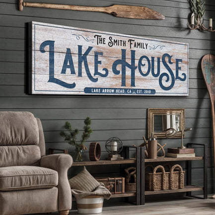 Personalized Lake House Sign III  - Image by Tailored Canvases
