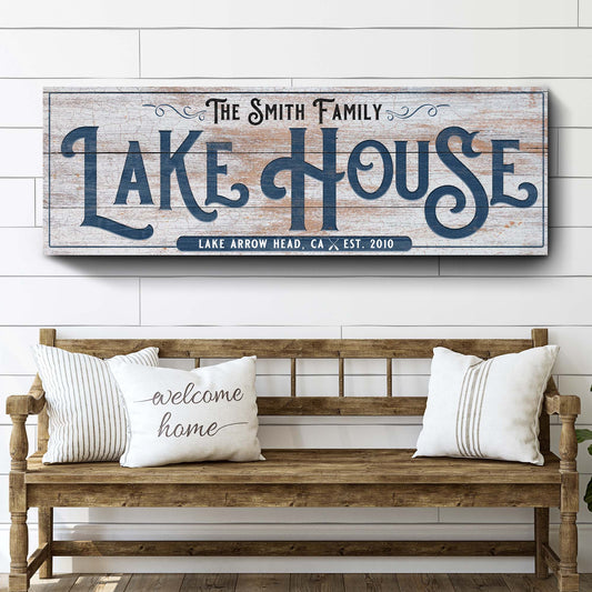 Personalized Lake House Sign III - Image by Tailored Canvases