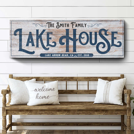 Personalized Lake House Sign III  - Image by Tailored Canvases