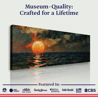 Sunset Over the Ocean Wall Art
