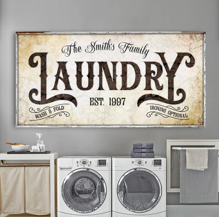 Family Laundry Sign II