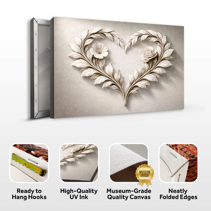 Elegant Romantic Leaf Heart