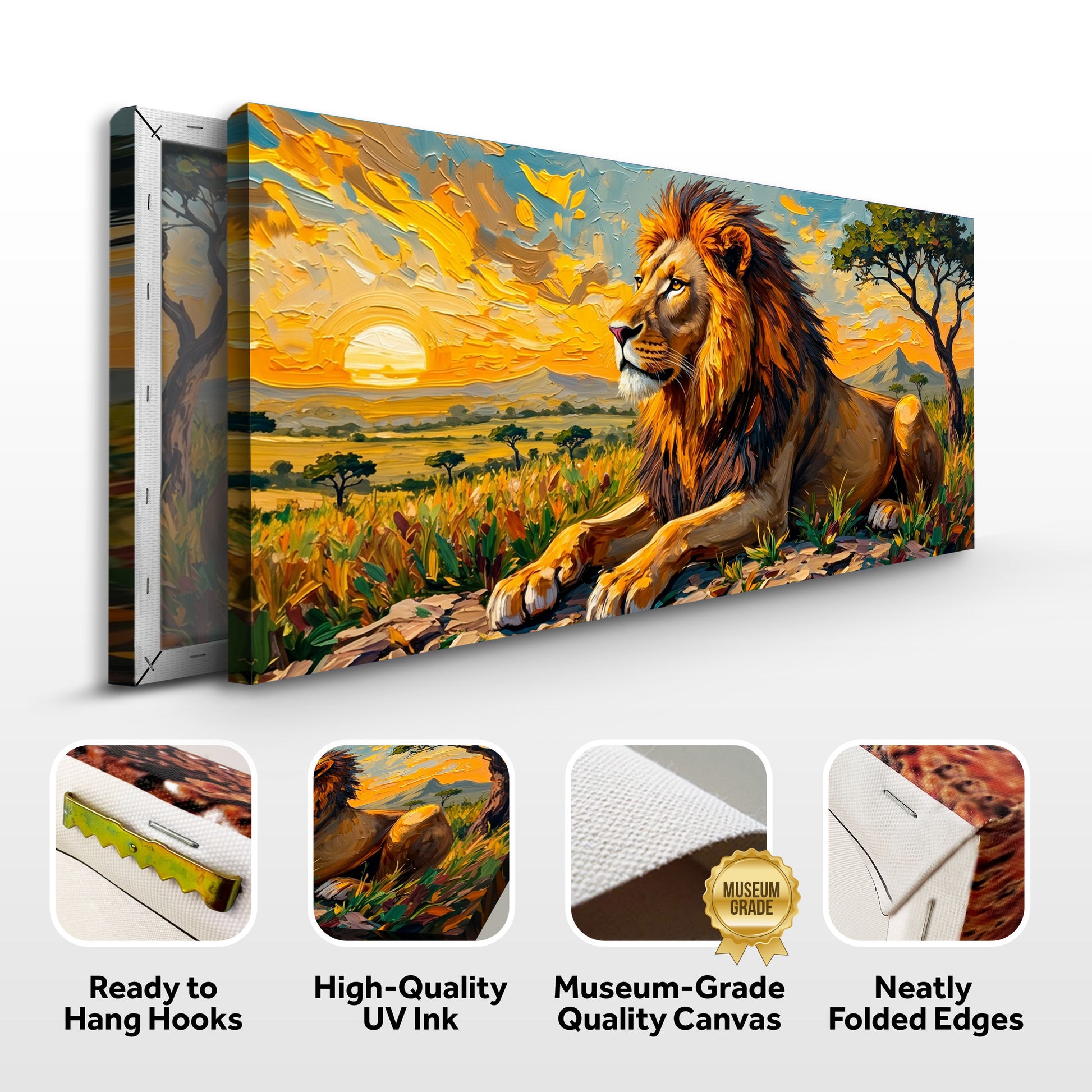 Majestic Sunset Lion