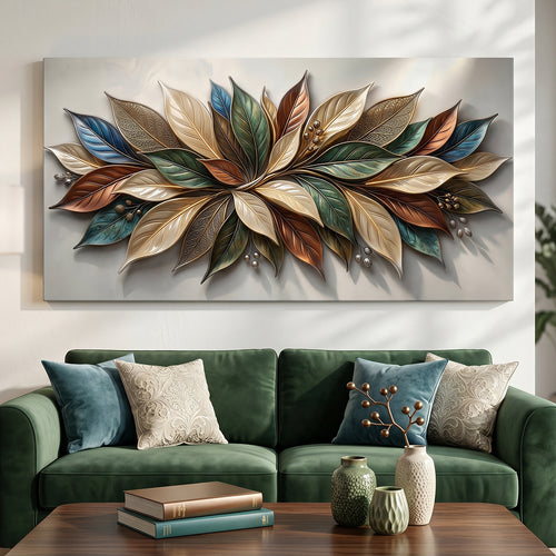 Earthtone Petals - Luxurious Gilded Bloom