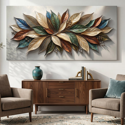 Earthtone Petals - Luxurious Gilded Bloom