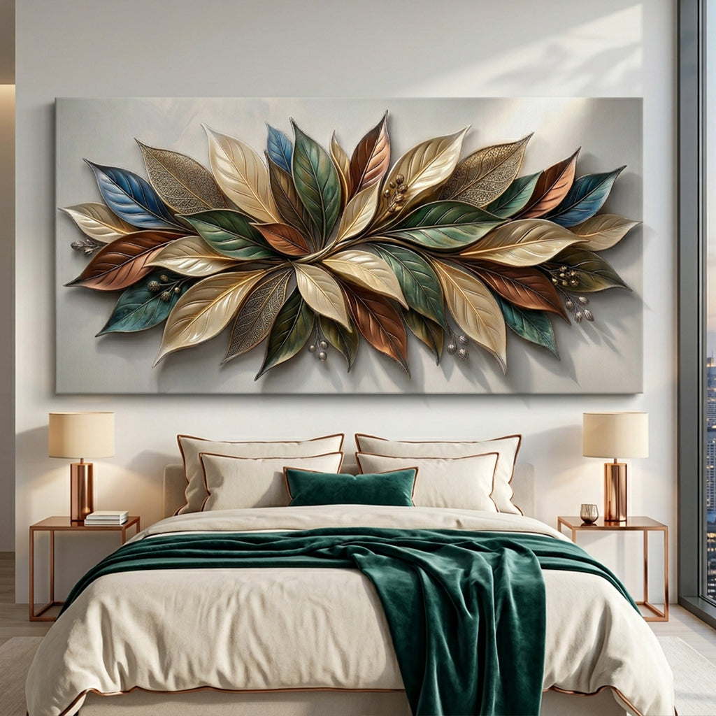 Earthtone Petals - Luxurious Gilded Bloom