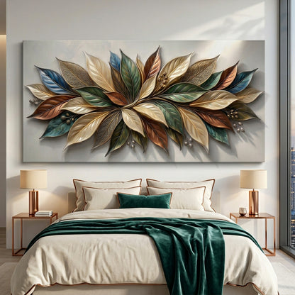 Earthtone Petals - Luxurious Gilded Bloom