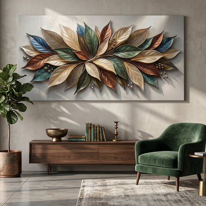 Earthtone Petals - Luxurious Gilded Bloom