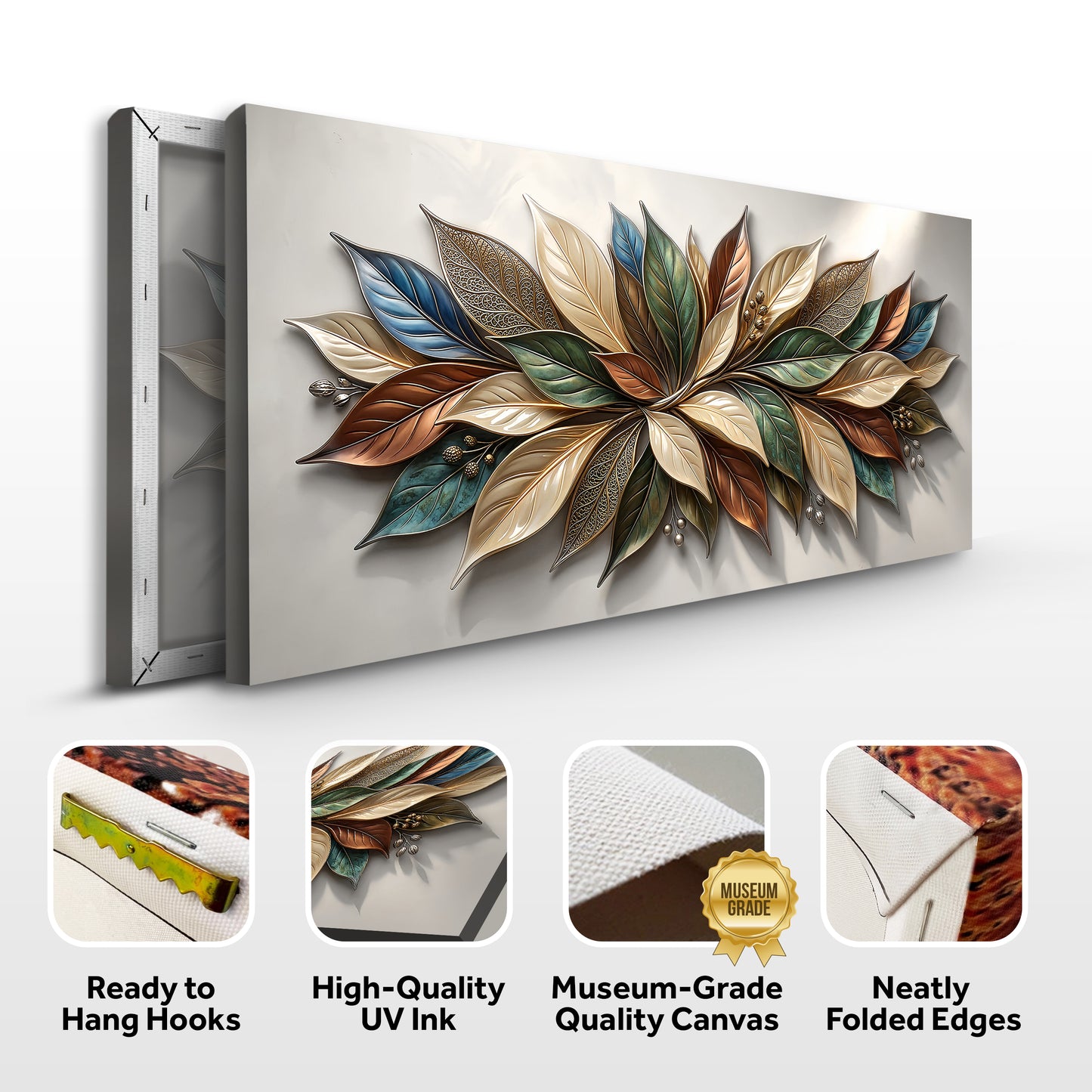 Earthtone Petals - Luxurious Gilded Bloom