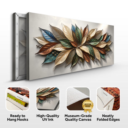 Earthtone Petals - Luxurious Gilded Bloom