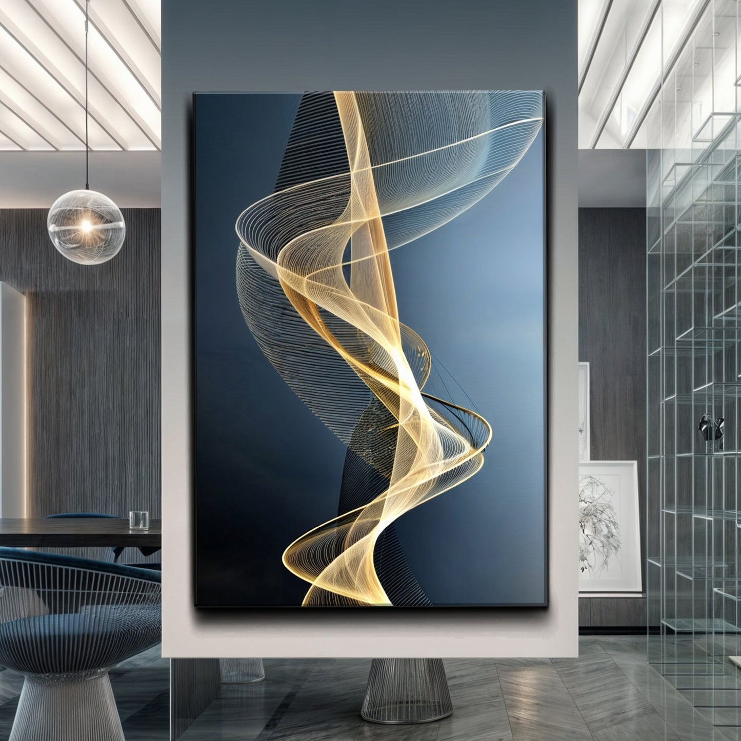 Luminous Waves - Modern Wall Art